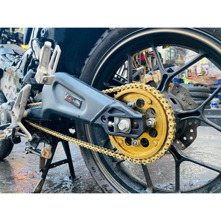 Nhông sên dĩa exciter150-14-42 10ly màu vàng osaki thái lan - ts000066