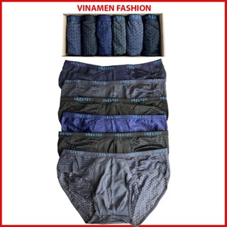  Hộp 6 quần lót nam thông hơi lưới Nhật quần sịp tam giác thun lạnh có nhiều lỗ thoát khí LUOI_AL 