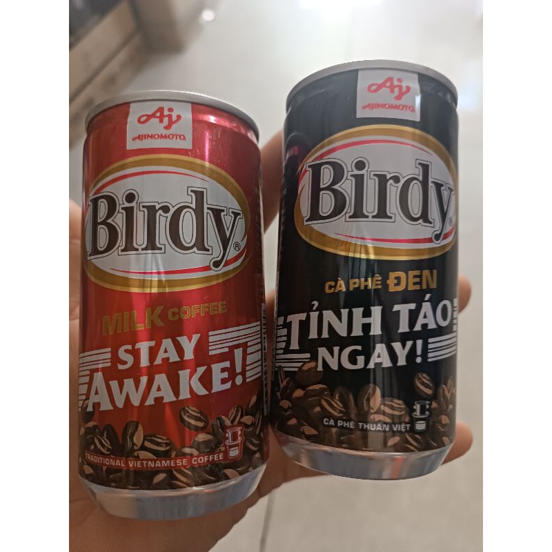 Lon cafe pha sẳn sữa đá/ đen đá Birdy 250ml date 2025