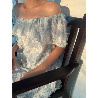 WREN DRESS - Váy hoa trễ vai - SOLID