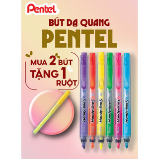 Bút dạ quang, ghi nhớ, đánh dấu, đầu bấm nhiều màu Handy Lines Pentel SXS15