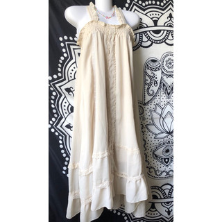 ĐẦM VÁY VOAN PHỐI REN MÀU TRẮNG NGÀ HAI DÂY BABYDOLL STYLE COTTEQUE MORIGIRL TIỂU THƯ VINTAGE
