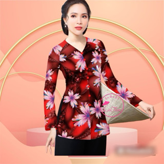 bộ bà ba in hoa 4D -hàng thiết kế (mẫu mới về)-áo kèm quần