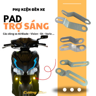 Pad gắn đèn trợ sáng , mini bi cầu cho xe máy