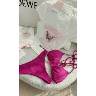 SET 3 MÓN BIKINI HỒNG CHỮ NỔI