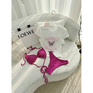 SET 3 MÓN BIKINI HỒNG CHỮ NỔI