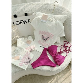 SET 3 MÓN BIKINI HỒNG CHỮ NỔI