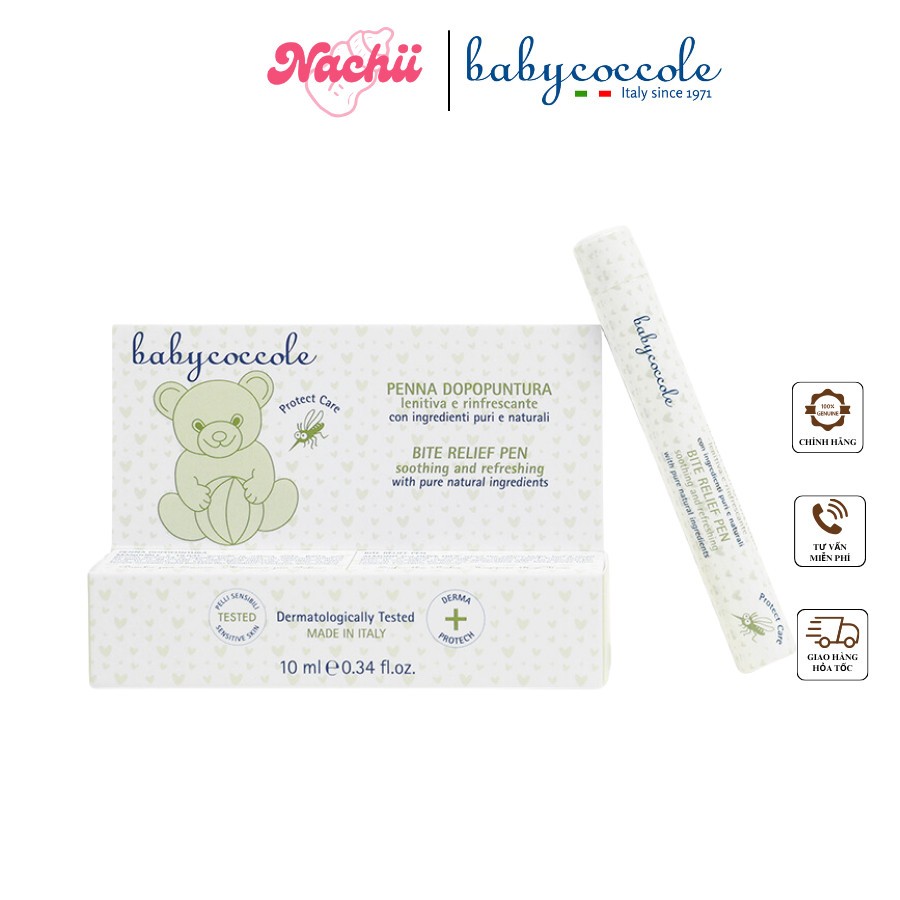 Bút Chấm Muỗi Đốt Babycoccole 0M+ lăn bôi vết muỗi đốt & côn trùng cắn cho bé và cả gia đình 10ml