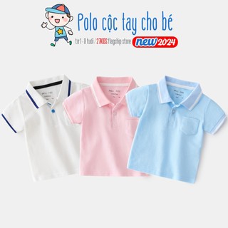 Áo polo thun trơn cho bé WELLKIDS áo thun có cổ bé trai chất cotton mẫu mới
