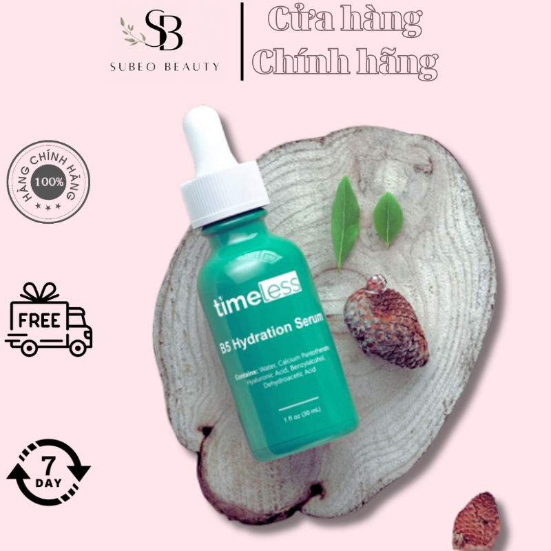 Serum Hồi Phục Da Timeless Cấp Nước, Phục Hồi Da Timeless Vitamin B5 Hyaluronic Acid 30ml