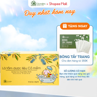 Lá Tắm Bé Sơ Sinh Giúp Mát Da Ngừa Rôm Sảy Mẩn Ngứa Cỏ Mềm Dạng Túi Lọc 80g - 100% Thảo Dược