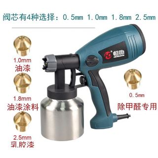 Máy phun sơn tường nhà cầm tay đài loan mini sử dụng điện sơn phủ tiết kiệm sơn kèm 4 béc phu và kim phun dự phòng