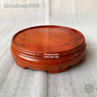 Đôn gỗ tròn gỗ Hương đá đôn kê bình rượu bonsai cây đế kê đồ trang trí cao 6cm