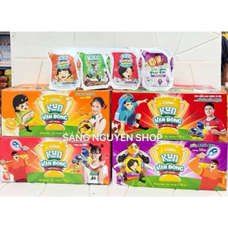 Thùng Sữa Lif Kun túi 110mlx 24 Gói Hương Nho/Sôcola/Cam/Dâu