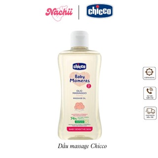 Dầu mát-xa chicco chiết xuất hạt bông 0m+ 200ml
