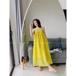  Váy maxi tơ 2 lớp, đầm dáng dài bigsize đi chơi đi biển