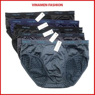 Combo 5 quần sịp nam thông hơi, quần lót nam tam giác lưới Nhật thun lạnh có lỗ thoát khí LUOI_AL