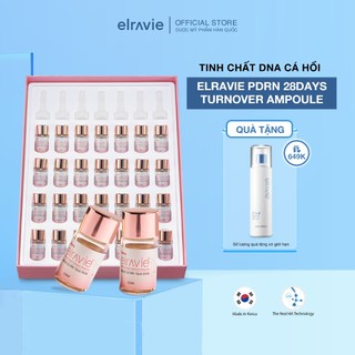 Tinh Chất Cao Cấp DNA Cá Hồi Elravie PDRN 28Days Turnover Ampoule Tái Tạo, Giúp Da Sáng Khỏe, Mịn Màng Hộp 2,5ml x 28ea