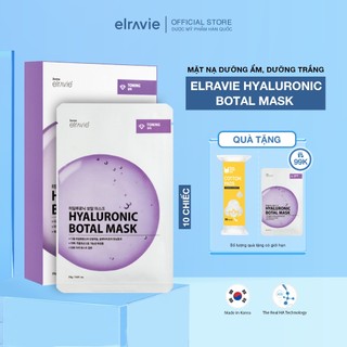 Hộp 10 Chiếc Mặt Nạ Elarvie Hyaluronic Botal Mask Dưỡng Ẩm Sâu, Dưỡng Da Trắng Sáng, Nâng Cơ Săn Chắc, Đàn Hồi 23g/ea