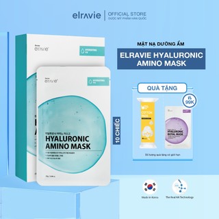 Hộp 10 Chiếc Mặt Nạ Elarvie Hyaluronic Amino Mask Dược Mỹ Phẩm Cao Cấp Hàn Quốc Dưỡng Ẩm, Làm Dịu, Mềm Mịn 25g/ea