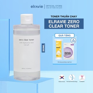 Toner Thuần Chay Elravie Zero Clear Toner Dưỡng Ẩm, Làm Trắng, Thư Giãn Da, Tăng Cường Hấp Thụ Dưỡng Chất 300ml