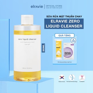 Sữa Rửa Mặt Thuần Chay Elravie Zero Liquid Cleanser Làm Sạch Sâu Dưỡng Ẩm Dịu Nhẹ Không Gây Kích Ứng 300ml