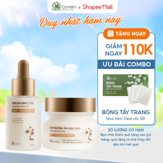 Combo 2 Bước Chuyên Sâu Sâm 1700 Cấp Ẩm Ngừa Lão Hoá Làm Mờ Đốm Nâu Nếp Nhăn Da