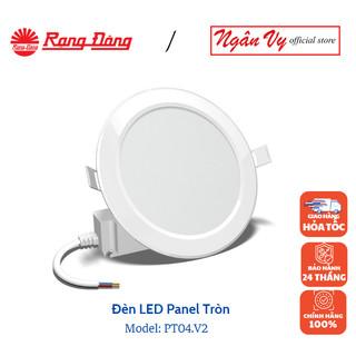 Đèn LED Panel PT04.V2 7W 9W 12W  Siêu mỏng Rạng Đông đường kính lỗ khoét 90 110 135mm 6500K 