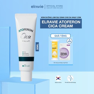 Kem Dưỡng Elravie Atoferon Cica Cream Làm Dịu, Không Gây Kích Ứng, Không Nhờn Dính Dành Cho Da Nhạy Cảm 50ml