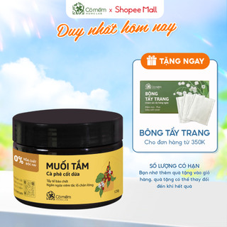 Muối Tắm Tẩy Da Chết Body Cafe Cốt Dừa Giúp Body Sáng Mịn Giảm Mụn Lưng Cỏ Mềm 125g