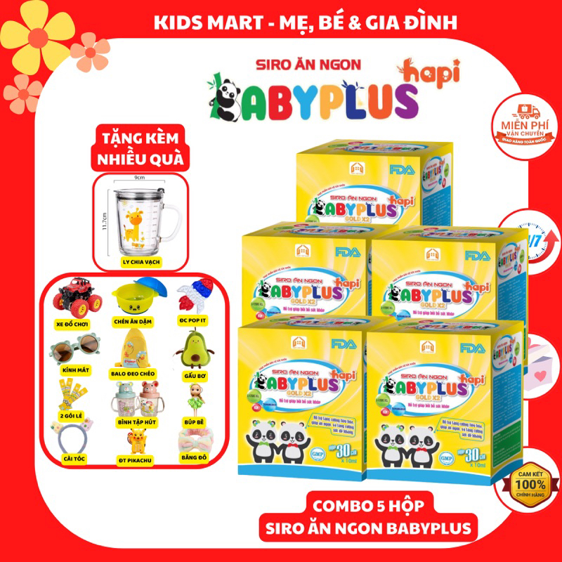 BABYPLUS - Combo 5 hộp Siro Ăn Ngon Baby Plus (Giá Sỉ)