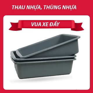 Thau nhựa - thùng nhựa bưng bê dùng trên xe đẩy nhà hàng,thau của xe đẩy đồ ăn, thau nhựa xe dọn bát đĩa