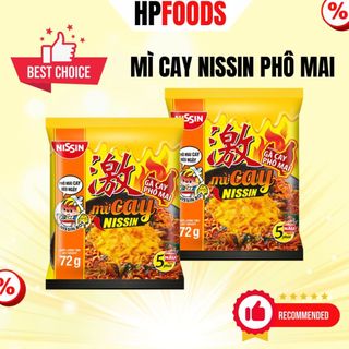 Mì cay Nissin vị phô mai cay Hàn Quốc -1 gói mì trộn cay vị phô mai ăn liền Nissin gói 60g