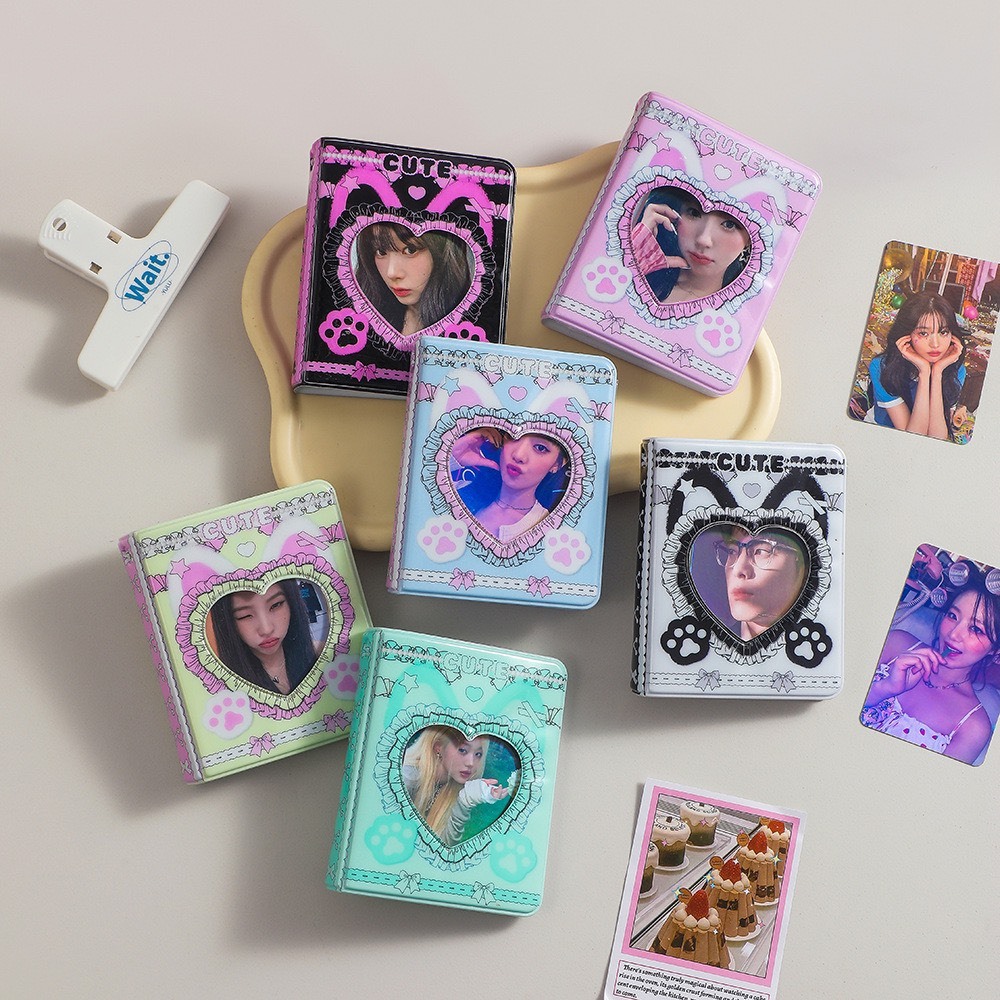 Collect Book "Cat Heart" Hisocute, Album Đựng Card 1 Ô Style Hàn Dễ Thương, Sổ Đựng Card Idol Kpop, 