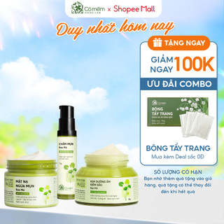 Bộ Chăm Sóc Da Ngừa Mụn Gồm Mặt Nạ Chấm Mụn Rau Má Và Kem Dưỡng Cỏ Mềm