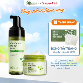 Bộ Chăm Sóc Da 2 Bước Bọt Rửa Mặt Và Mặt Nạ Đất Sét Cho Mọi Loại Da Cỏ Mềm