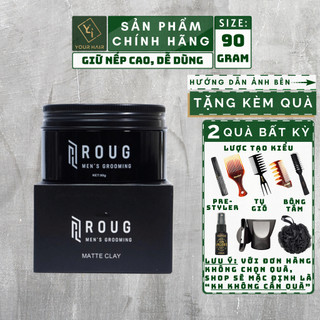 Sáp vuốt tóc Roug matte clay 90 gram
