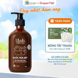 Nước Rửa Chén Bát Thiên Nhiên Lành Homecare Chiết xuất Từ Bồ Hòn Men Gạo An Toàn Cỏ Mềm 500ml
