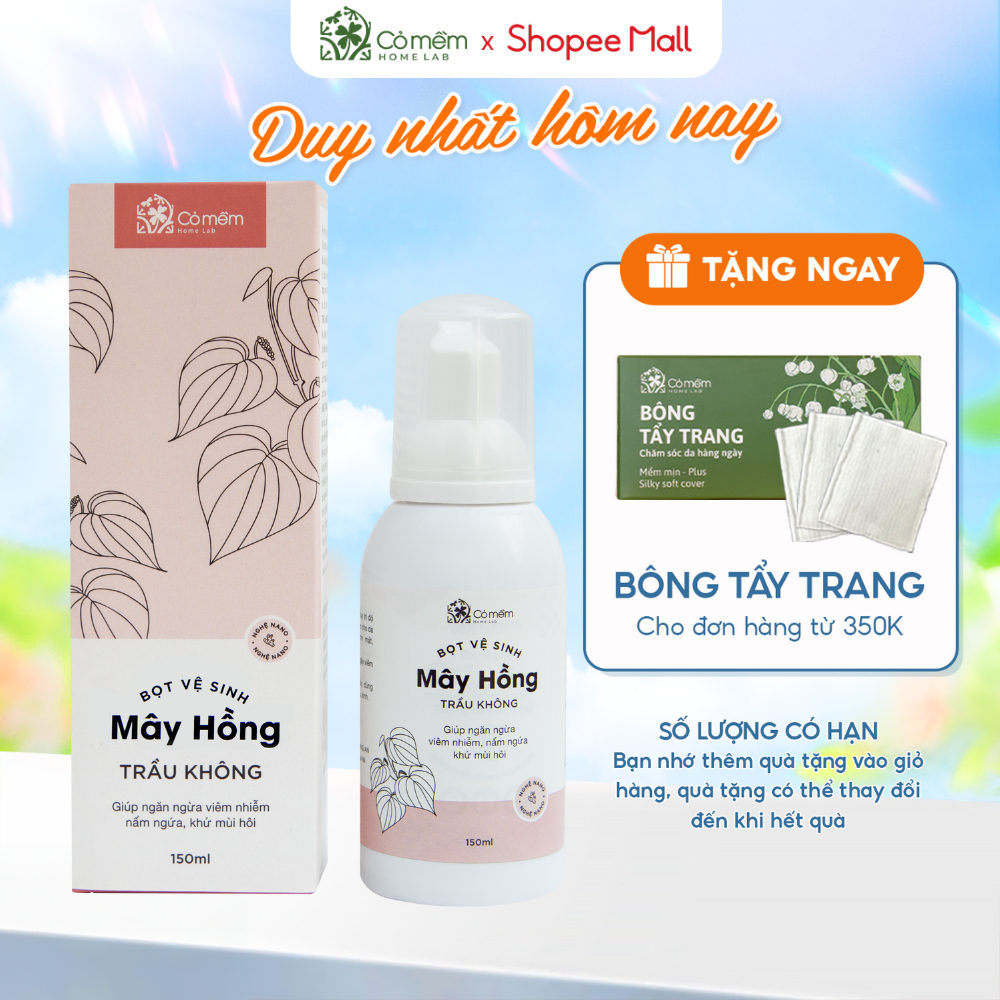 Bọt Vệ Sinh Phụ Nữ Mây Hồng Tinh Chất Trầu Không Cỏ Mềm 150ml