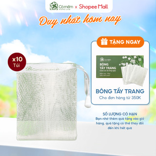 Túi Lưới Đựng Xà Bông Tắm Tạo Bọt Tiện Lợi Có Dây Rút Cỏ Mềm 2g