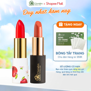 Combo Dưỡng Môi Hồng Xinh Gồm Son Màu và Son Dưỡng Tẩy Da Chết Môi Cỏ Mềm