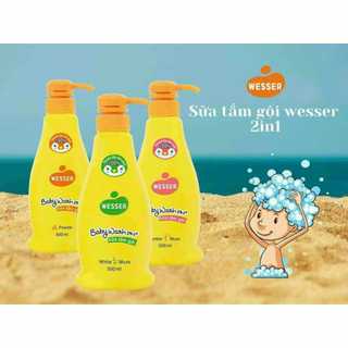 Sữa tắm gội wesser 2 in 1 cho bé 500ml