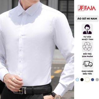 Áo sơ mi nam Hàn Quốc FAJA áo sơ mi dài tay nam vải lụa chống nhăn thấm hút mồ hôi