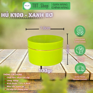 Hủ 100gr xanh bơ-k100