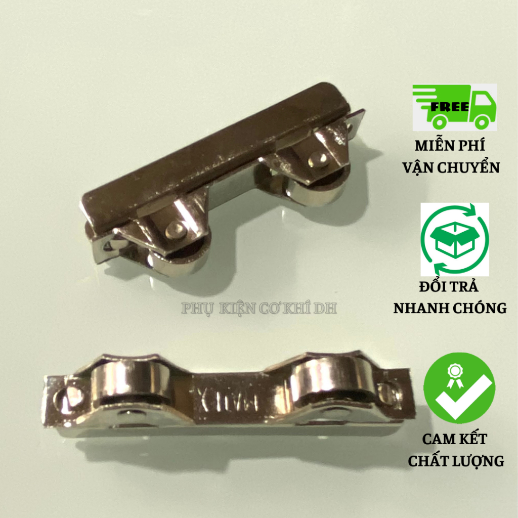 Bánh xe lùa Kép, Bánh xe kính lùa cánh tủ Matex, bi trượt cửa lùa, day đẩy tủ kính lùa.