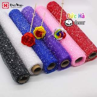 COMBO 10 Cuộn Lưới Voan Tuyết Cuộn To KT 50cm 4m Gói Hoa Bó Hoa Bọc Hoa