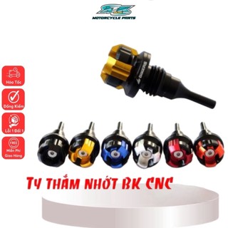 Ty thăm nhớt nhôm cnc cho các dòng xe honda - yamaha ty ngắn 5mm