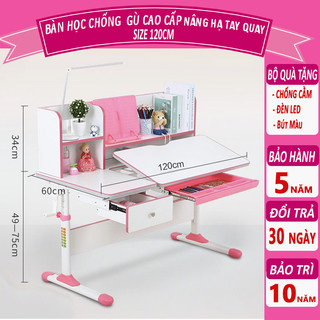 Bàn học cho bé SKYA S02 bàn học sinh thông minh chống gù chống cận