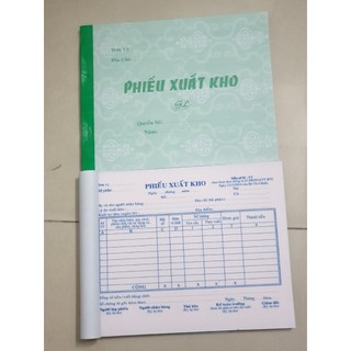 Phiếu xuất kho 2 liên A5, phiếu nhập kho 2 liên A5 (16x20) 100 tờ