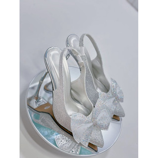 Sục kim tuyến nơ đá cực xinh gót cao 5cm - 7cm 9cm